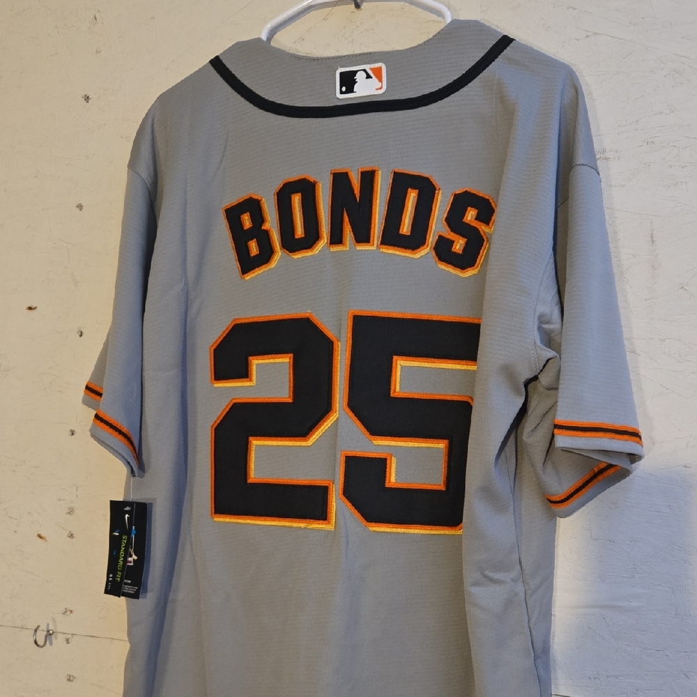 Nike MLB Gray and Orange Jersey